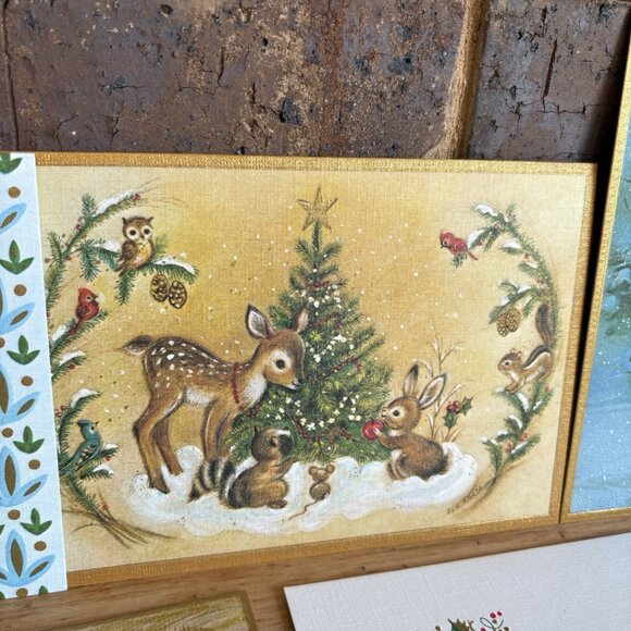 Lot 20 Vtg Christmas Cards UNUSED And Envelopes Famous Artists Studios READ - Picture 16 of 16